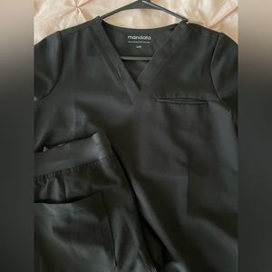 Black Mandala Scrub Set XXS